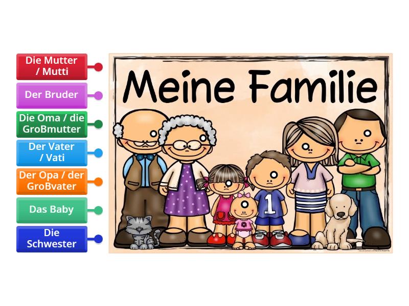 Familie 8 - Labelled diagram