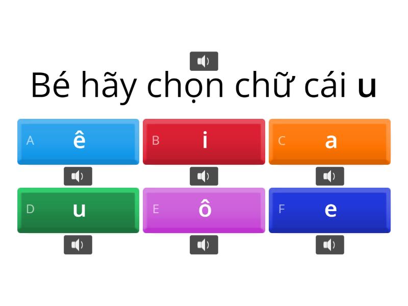 Trò chơi chữ cái u, ư - Quiz