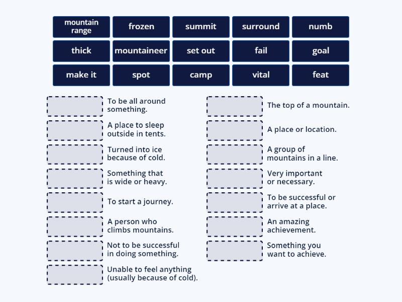 VOCABULARY 2A ON SCREEN B1 - Match up
