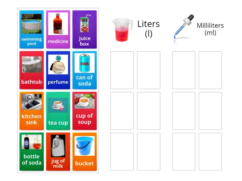 Measure Liquid Volume - Group sort