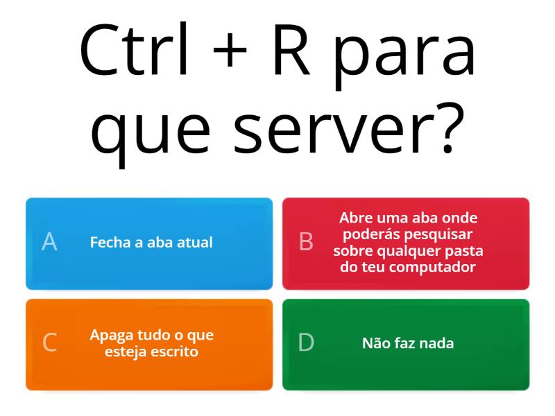 Atalhos no windows quiz