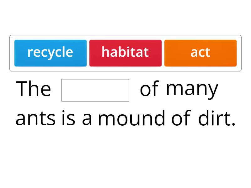 Vocabulary sentences (Earth Day passage) - Complete the sentence