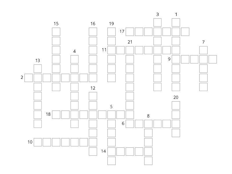 Unit 6 Puzzle Crossword
