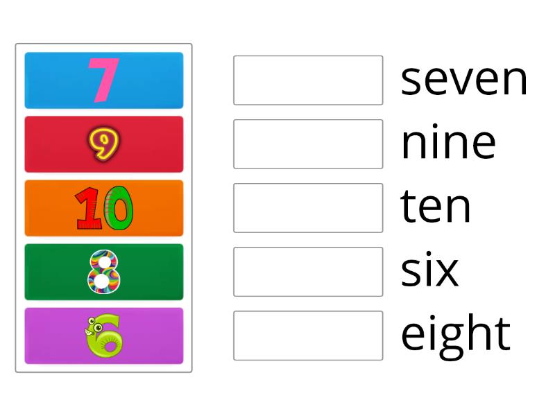 FH1. U10. L1. Numbers 6-10. Cards - Match up