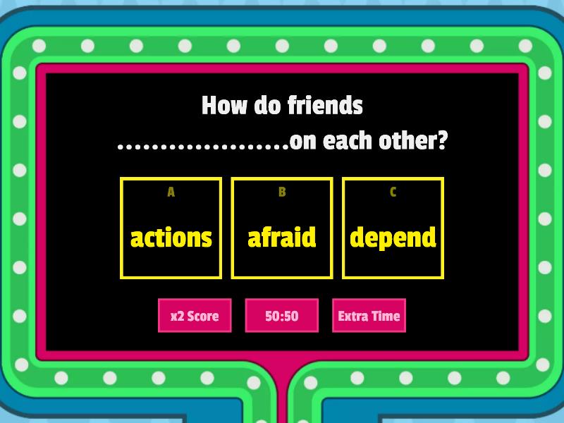 Vocab Quiz - Help! A story of friendship - Gameshow quiz