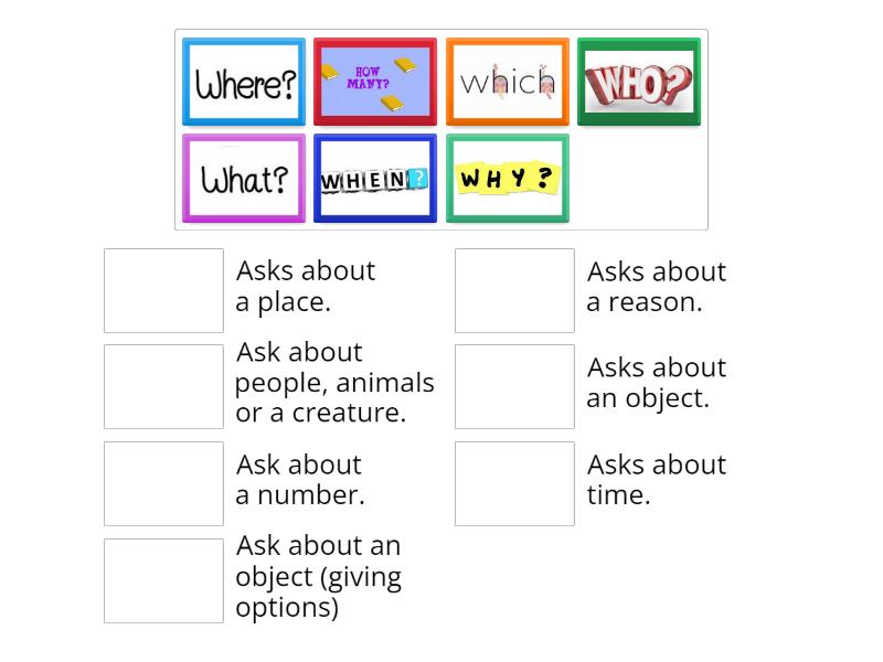 Teens 2 Identifying Wh-questions - Match up