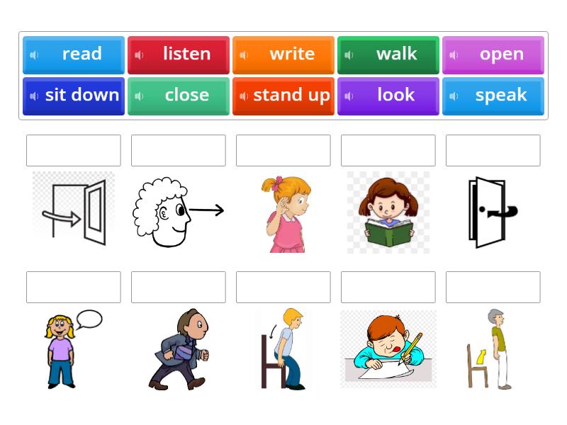 School Verbs 2 - Match up