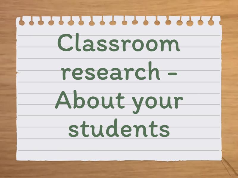 research question classroom activities