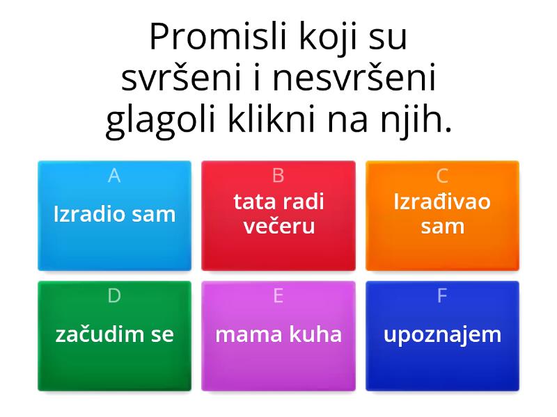 Glagoli Po Vidu - Kviz