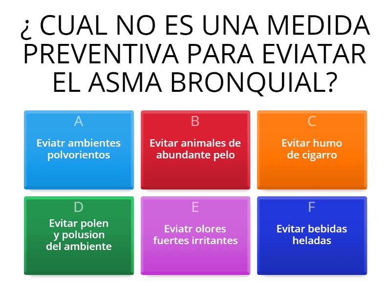 MEDIDAS PREVENTIVAS DEL ASMA - Quiz