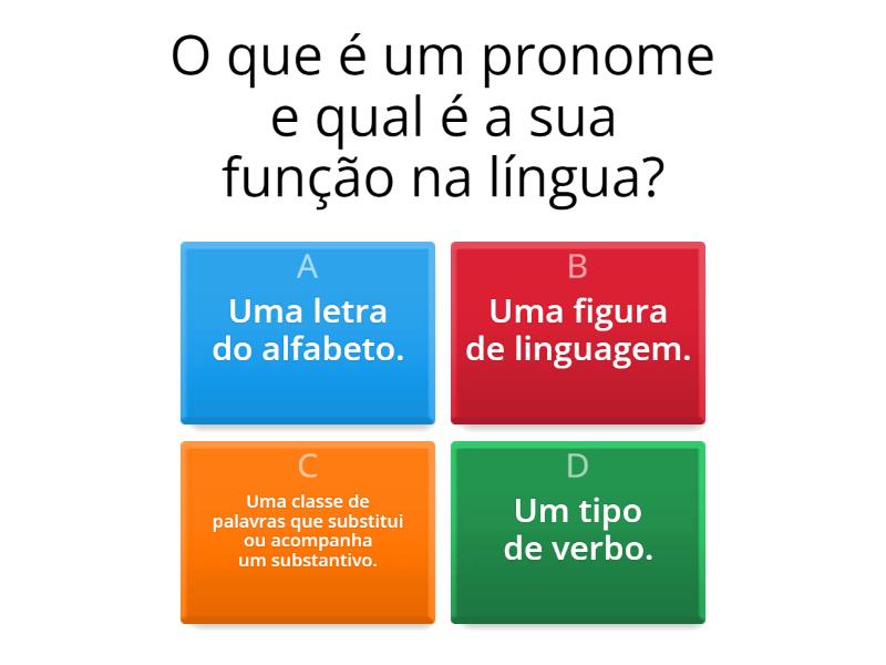 Jogo Dos Pronomes - Quiz