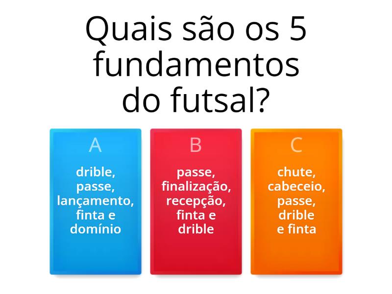 Atividade sobre Futsal - Questionário