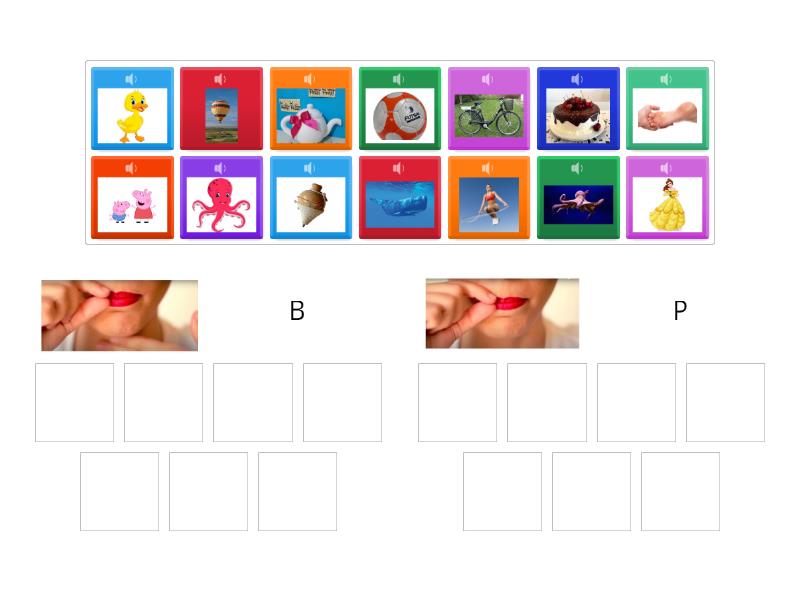 fonema b / p - multigestos - Group sort