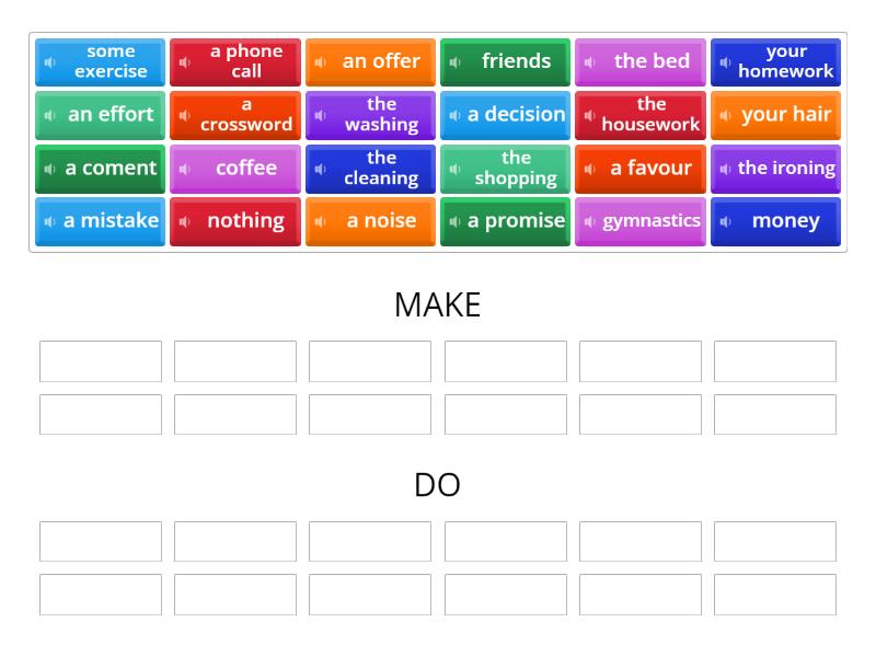 Make or Do? - Group sort