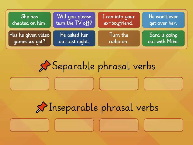 I02 - Grammar Lesson B Phrasal Verbs - Group Sort