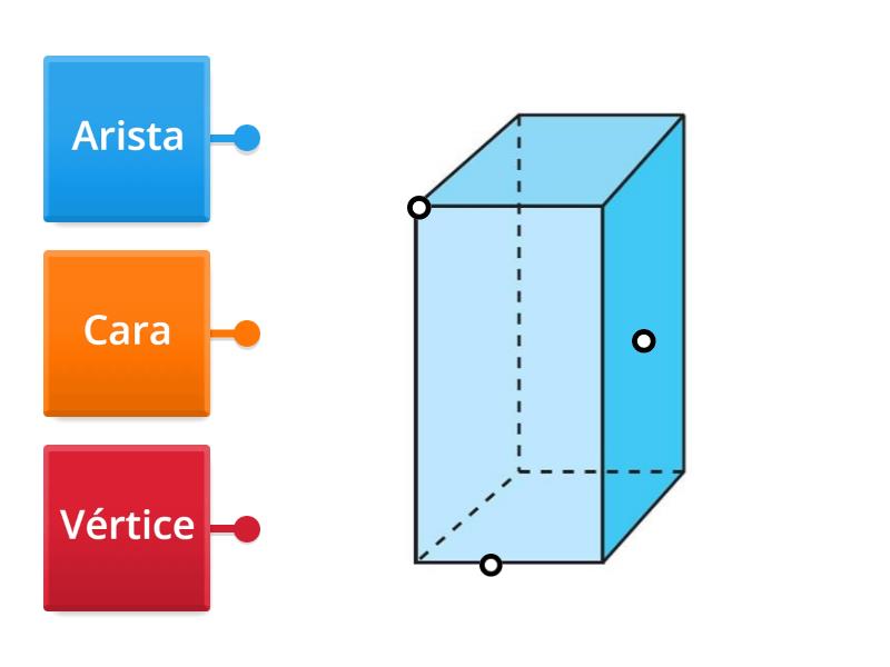 Elementos de figura 3D (poliedro) - Labelled diagram