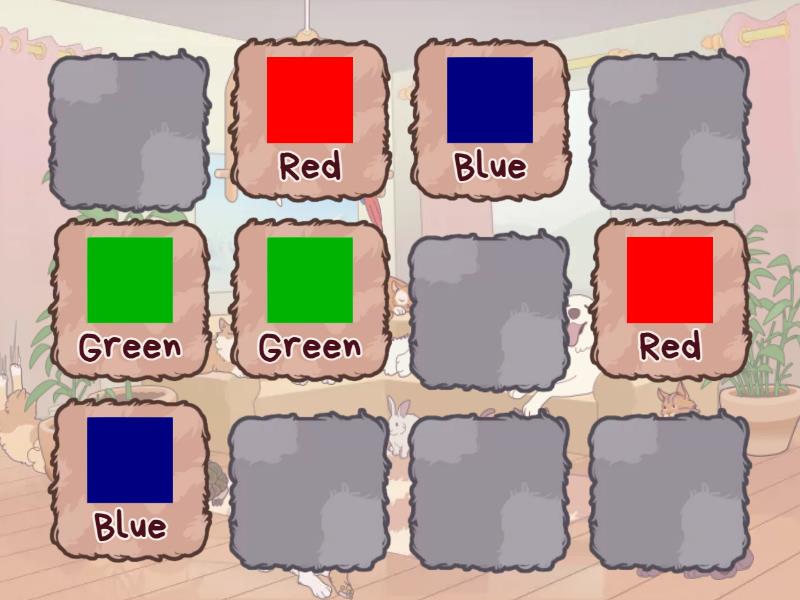 Colour Matching - Memory Game - Matching pairs