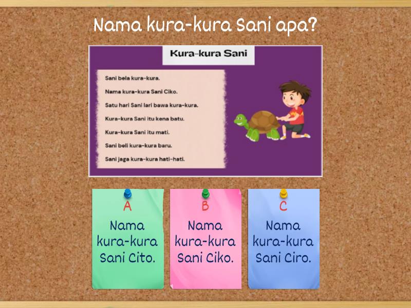 Bacaan (Kura-kura Sani) - Quiz