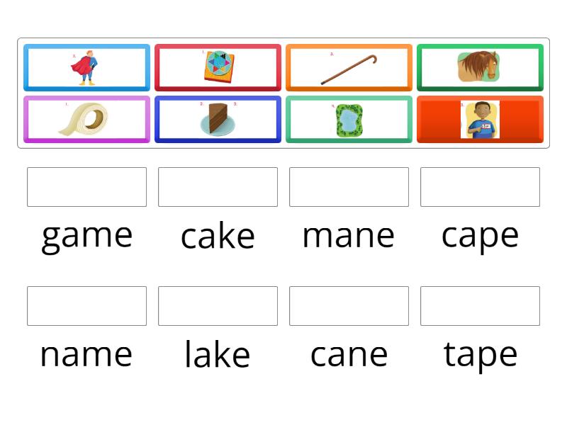 Oxford phonics 3 (a_e) - Match up