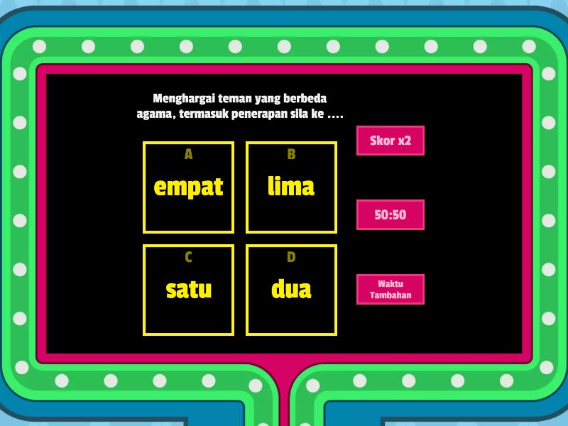 Latihan Soal PPKn - Gameshow Quiz