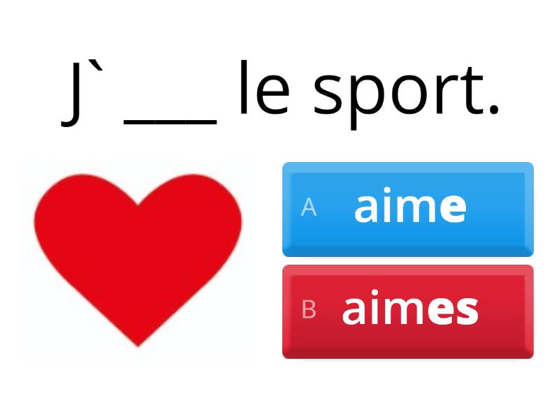 Conjugaisons Au SINGULIER Des Verbes Réguliers AIMER, DÉTESTER, ADORER ...