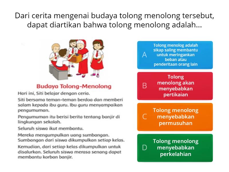 Latihan Soal Tema 3 Subtema 3 Pembelajaran 1 - Quiz