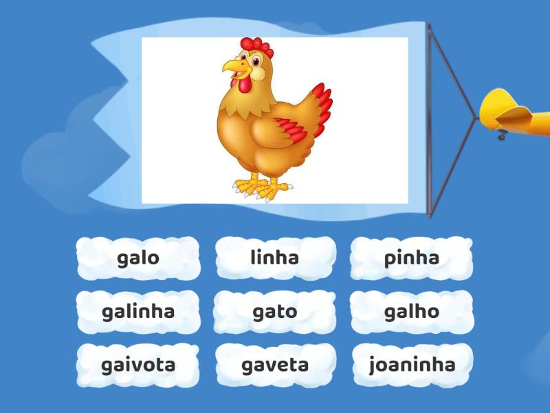 28 palavras: palavras até galinha - Encontre a combinação