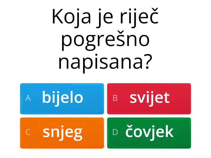 Govorne vježbe - Quiz