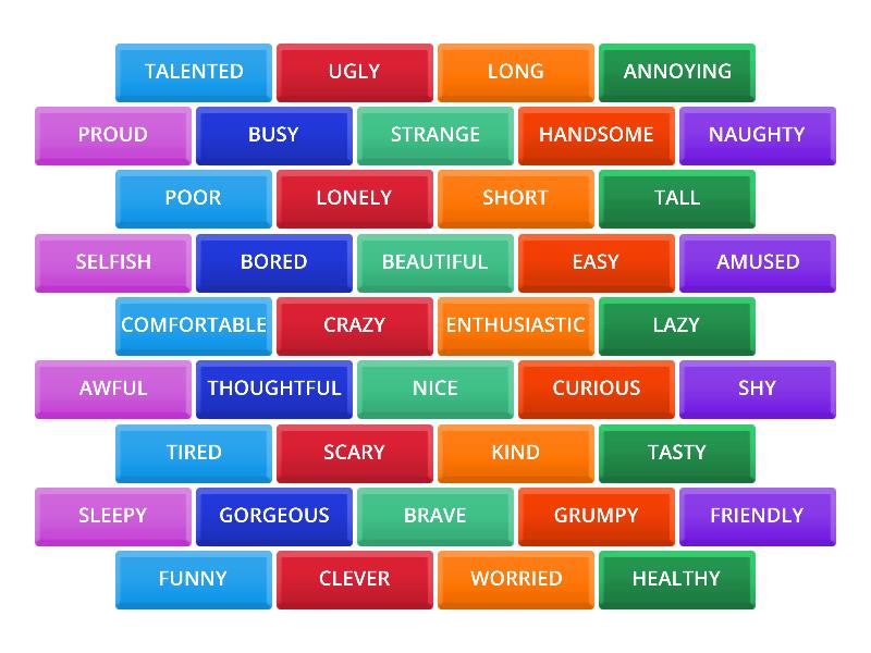MODERN ADJECTIVES visual data 7