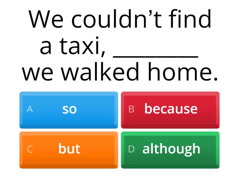 Sentence connectors EF PI 2C - Quiz