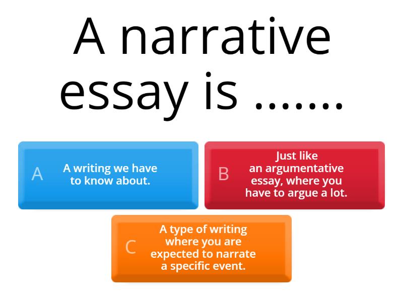 narrative essay quiz