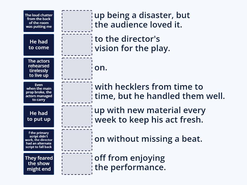 speakout b2 unit 3 - Match up