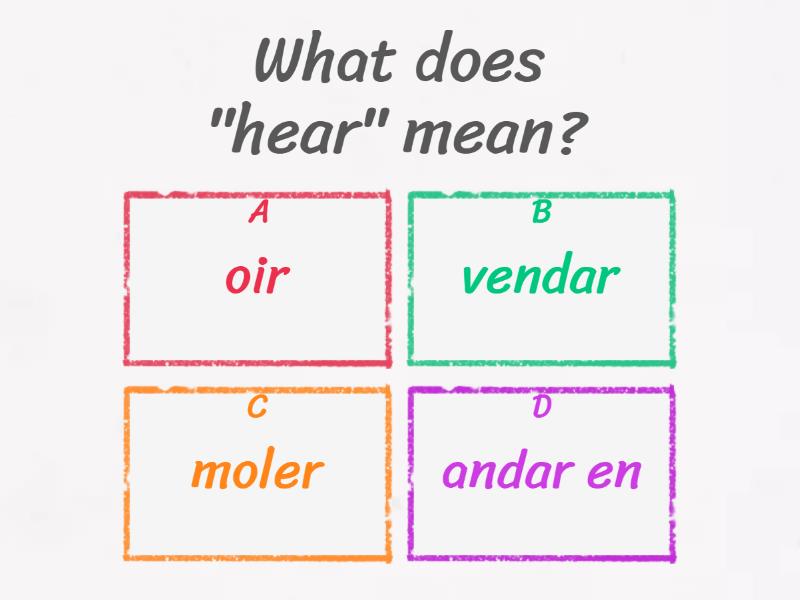 Verb List 1 4 Quiz