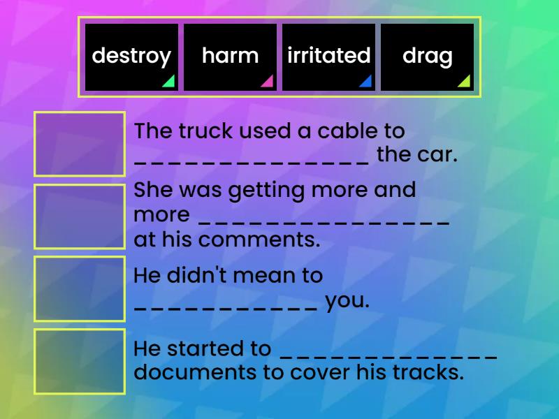 G10 Mid-Term Vocabulary Revision B - Match Up