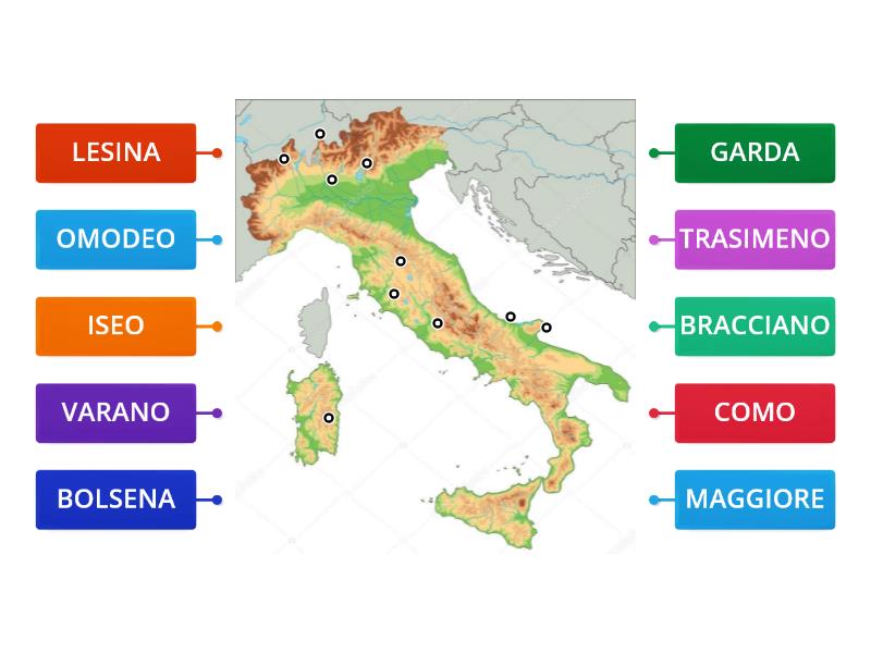 Laghi D Italia Labelled Diagram