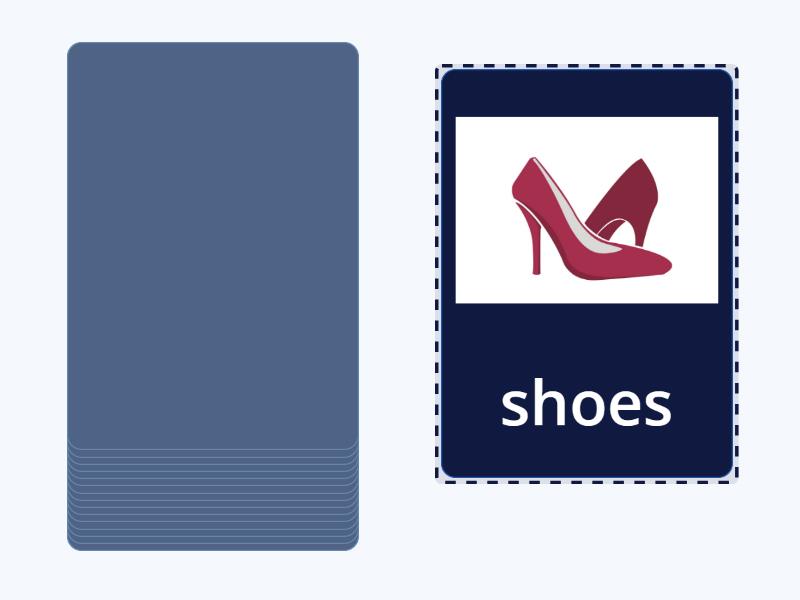 Flashcards "Clothes" Wider World Starter unit 2 - Speaking cards