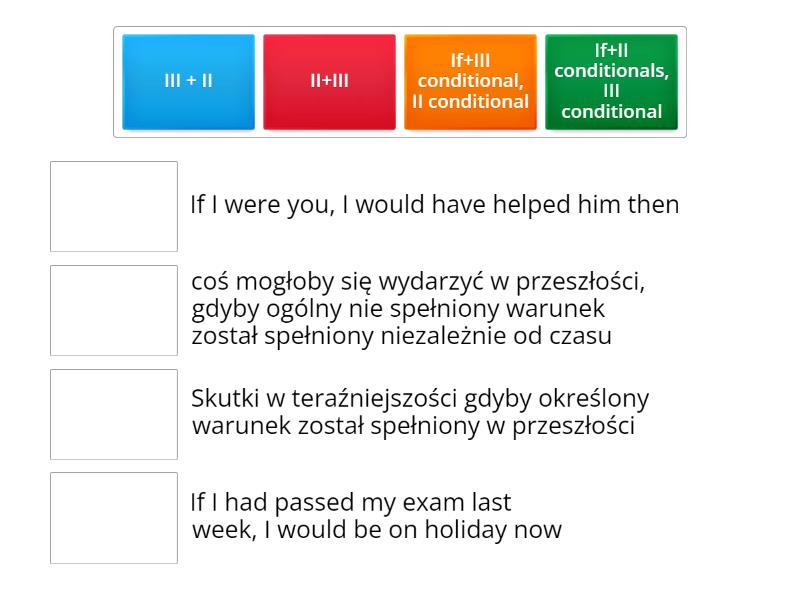 Mixed conditionals rules match up