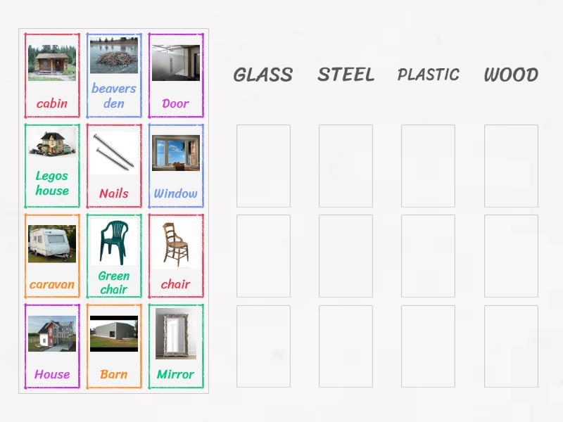 Building materials - Group sort