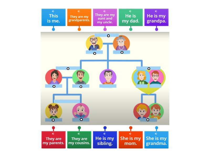 Family map + they - Labelled diagram