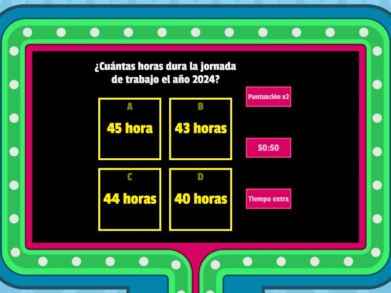 Derecho Y Deberes Laborales - Concurso De Preguntas