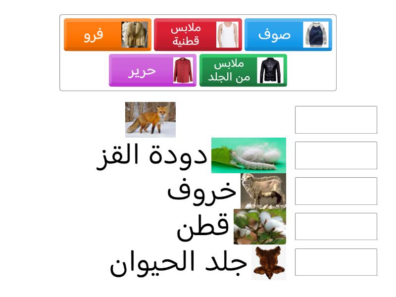 انواع ملابس الفصول . صف العطاء / نويدرات / أ. ليلى السهلاوي - Match up