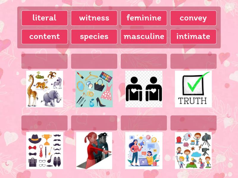 mega goal 3.2 gender divide vocabulary - Match up