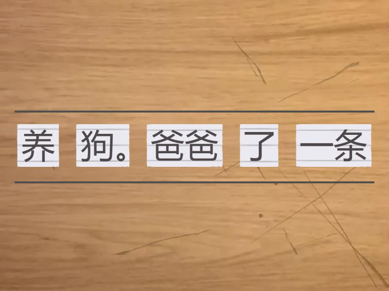 Chi Level 1 词句重组 Rearrange the Sentence - Unjumble