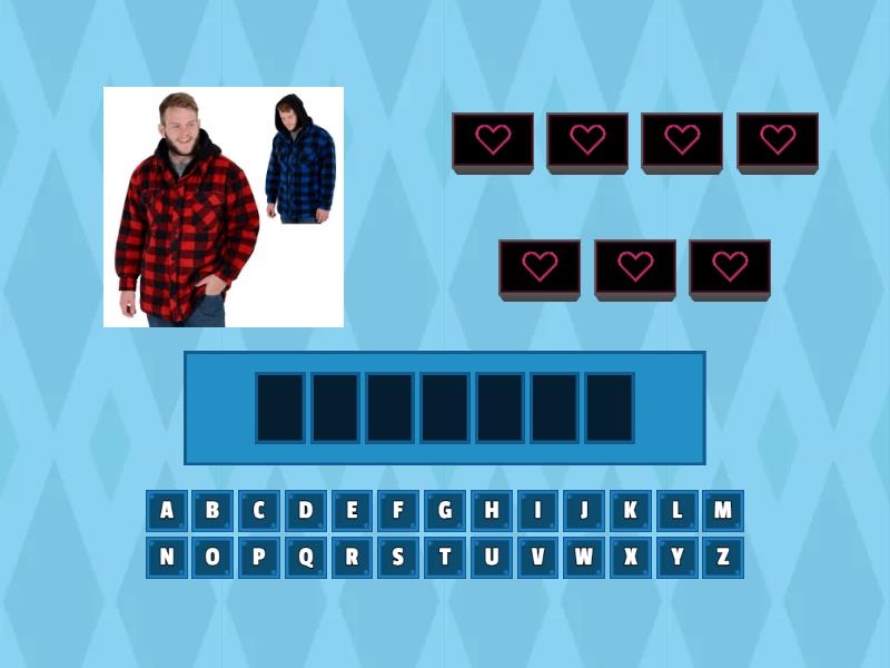Go getter 4 Describing clothes (patterns) - Hangman