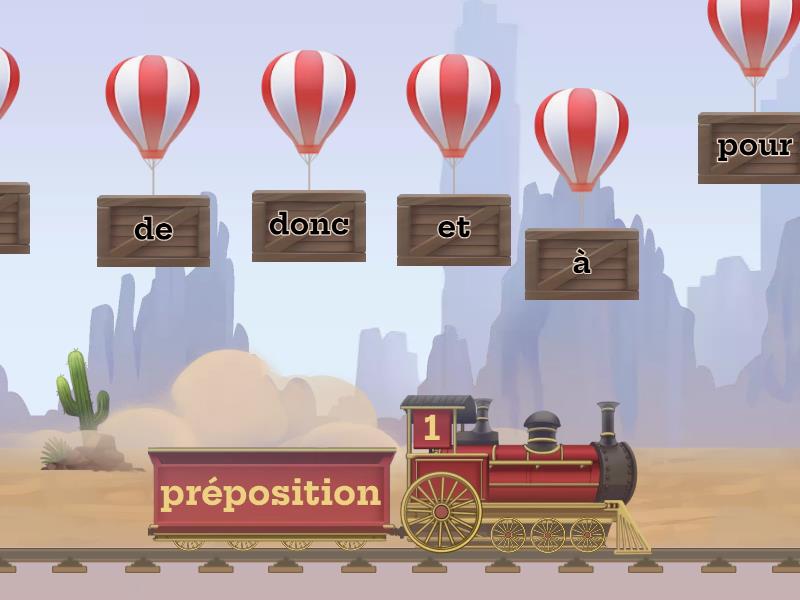 La classe des mots la conjonction, la préposition et l