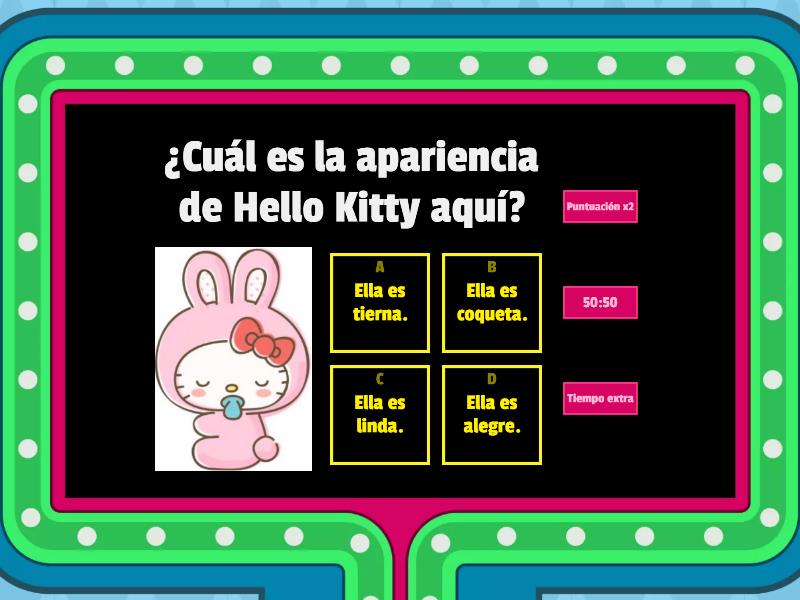 ¿Cuál es la apariencia de Hello kitty aquí? - Gameshow quiz