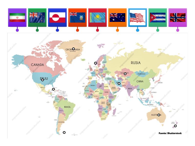 Elige Las Banderas De Los Paises Labelled Diagram