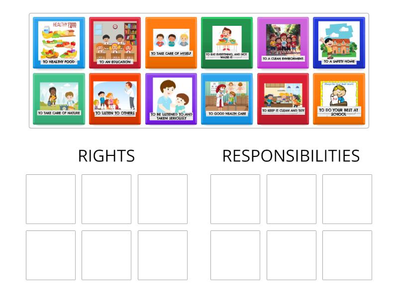 CHILDREN'S RIGHTS AND RESPONSIBILITIES - Ordenar por grupo