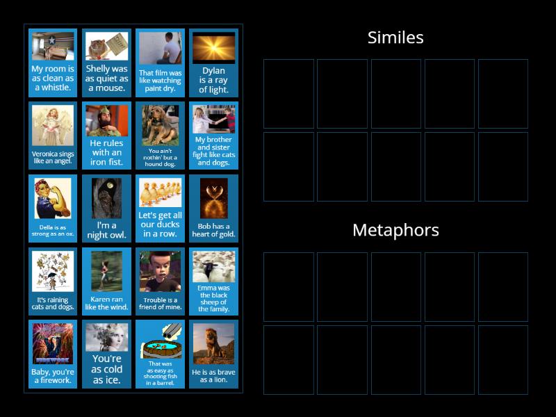 Simile or Metaphor? - Group sort
