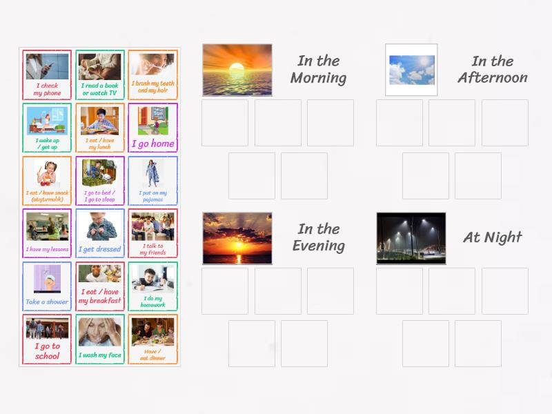 Daily Routines - Group sort